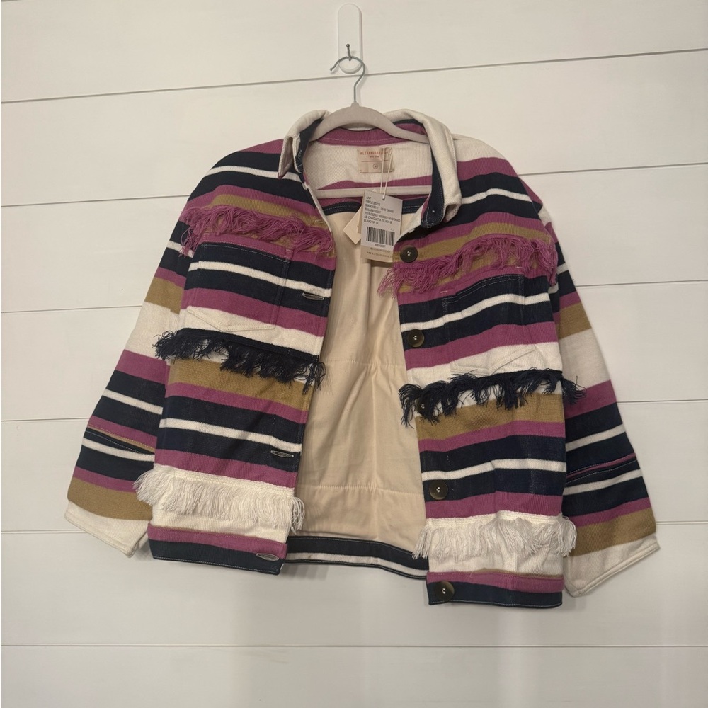 Alexandrabueno Striped  Fringe Jacket Anthropologie